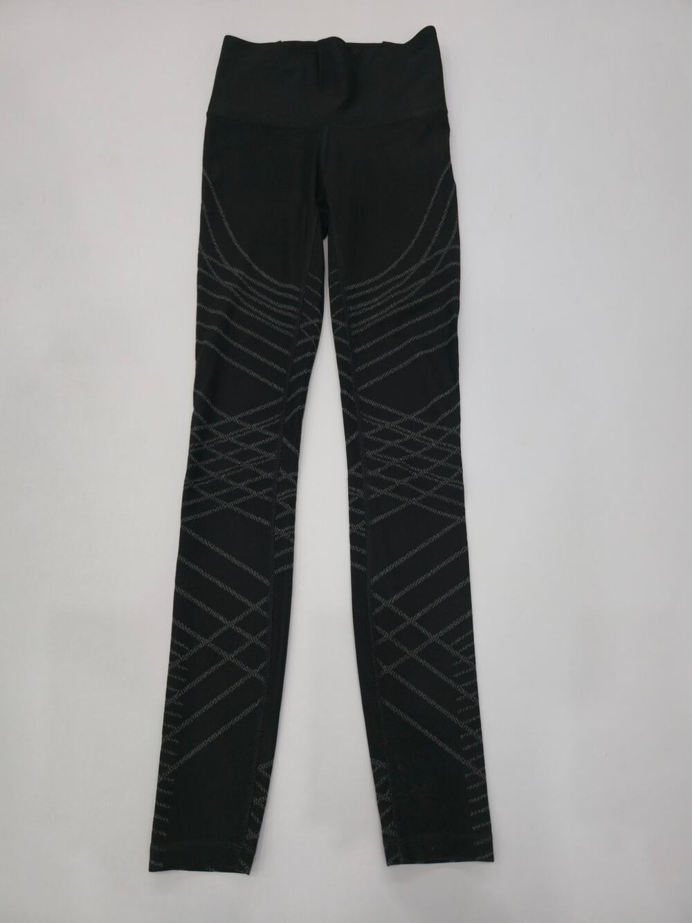 Lululemon Wunder Under Tight Black Reflective Geometric Print High Rise Size 4